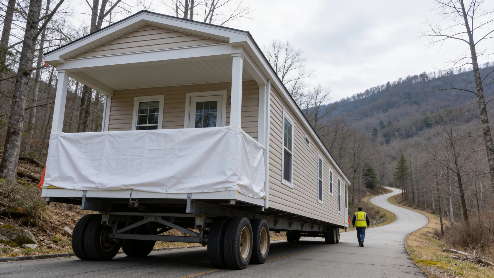 Mobile home transport across North Carolina